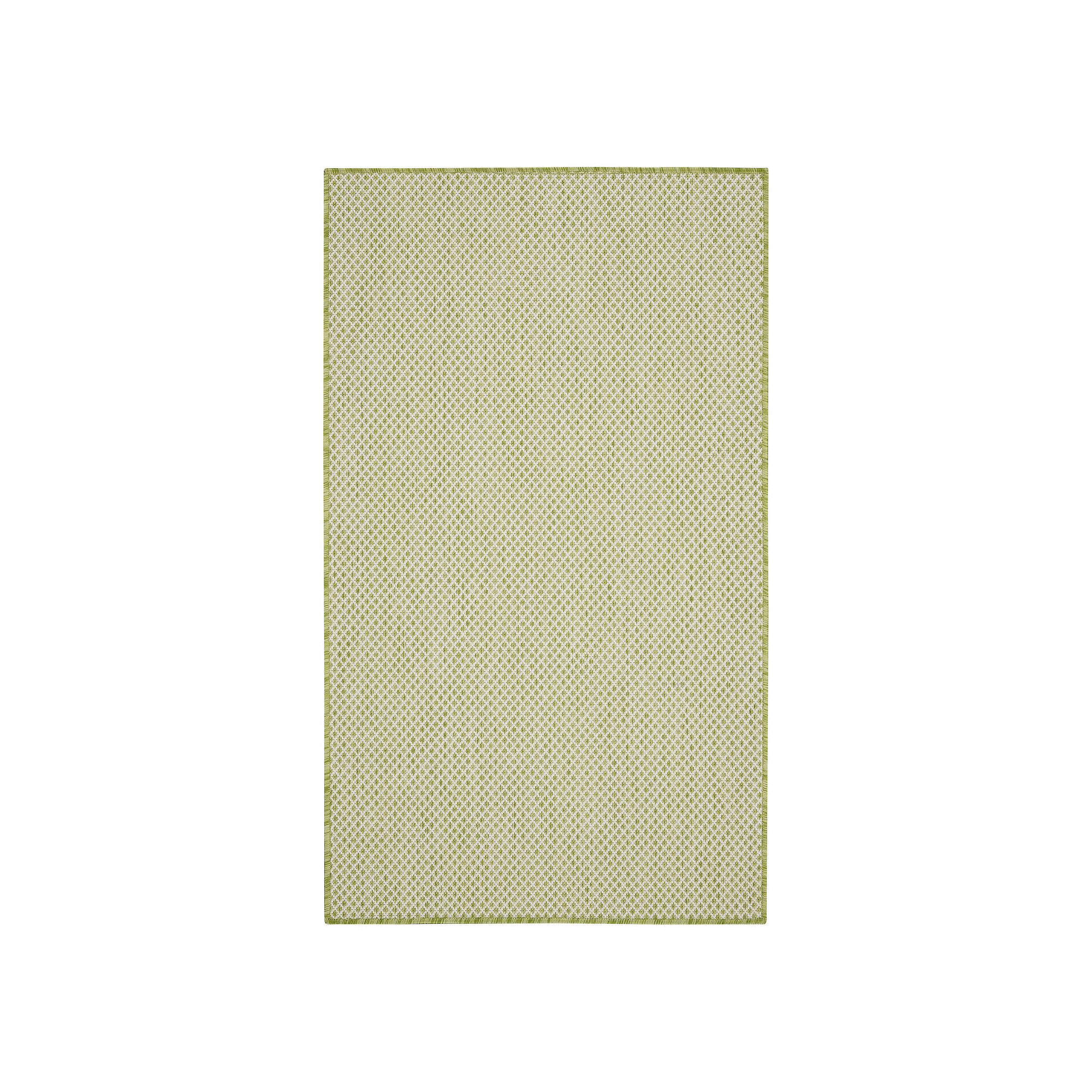 Nourison Courtyard Modern Geometric Indoor Outdoor Rug, Ivory Green