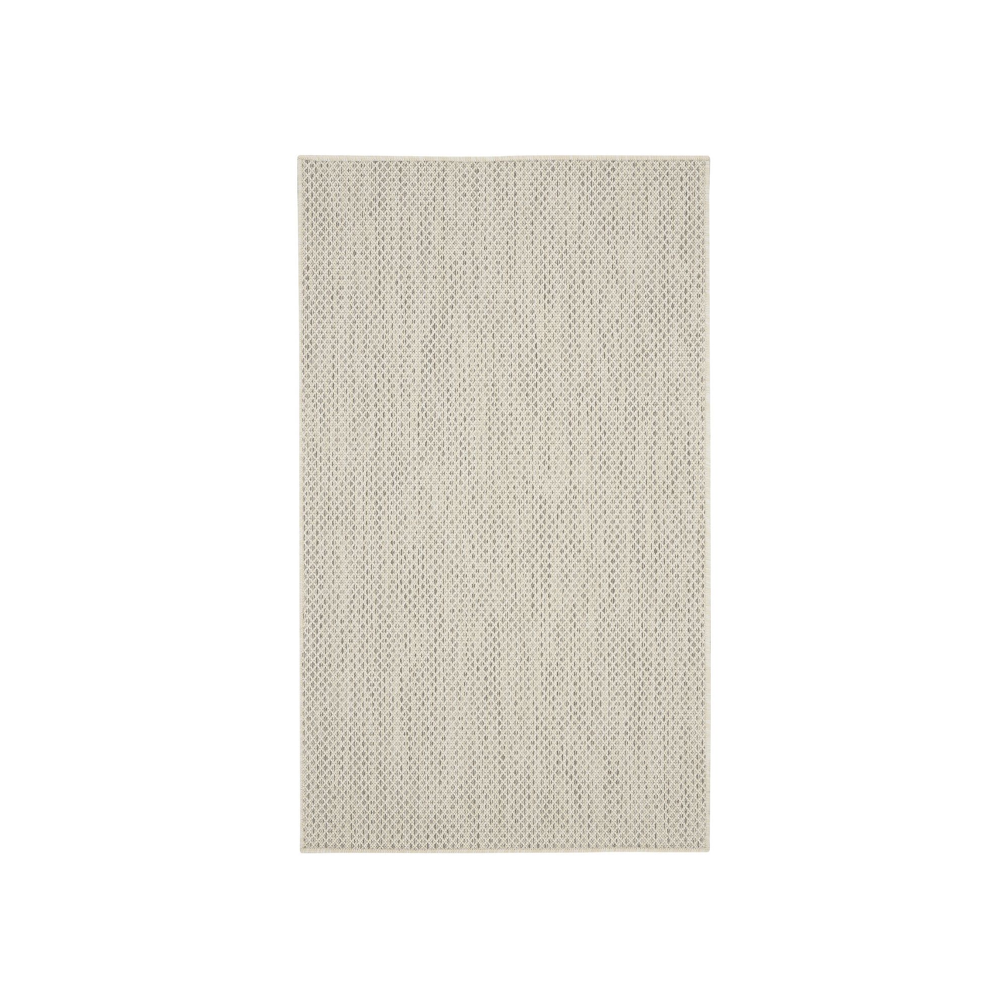 Nourison Courtyard Modern Geometric Indoor Outdoor Rug, Ivory Silver