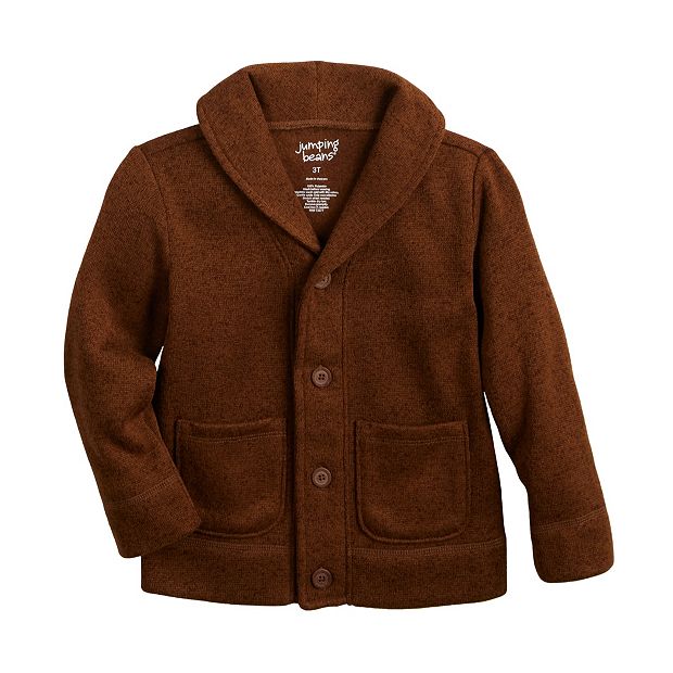 Boys 4 8 Jumping Beans Button Front SweaterFleece Cardigan