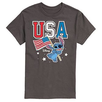 Disney's Lilo and Stitch Men's USA Stitch Flag Graphic Tee