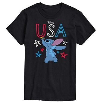 Disney's Lilo and Stitch Men's USA Stitch Crayon Graphic Tee