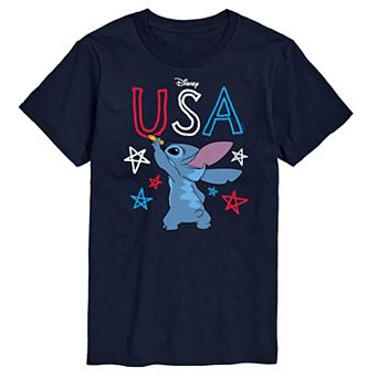Disney's Lilo and Stitch Men's USA Stitch Crayon Graphic Tee