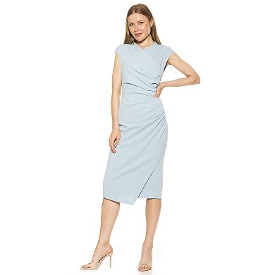 Women's ALEXIA ADMOR Yoon Draped Faux Surplice Sheath Dress