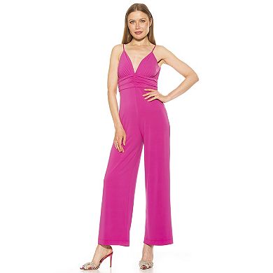 Women's ALEXIA ADMOR Eline V-Neck Wide-Leg Jumpsuit