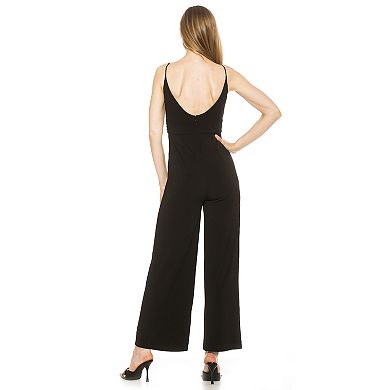 Women's ALEXIA ADMOR Eline V-Neck Wide-Leg Jumpsuit