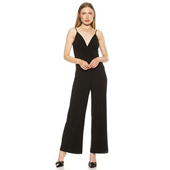 Women's ALEXIA ADMOR Eline V-Neck Wide-Leg Jumpsuit