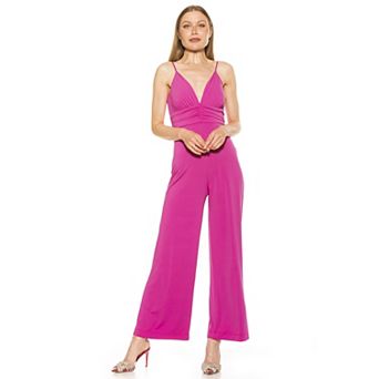 Women's ALEXIA ADMOR Eline V-Neck Wide-Leg Jumpsuit