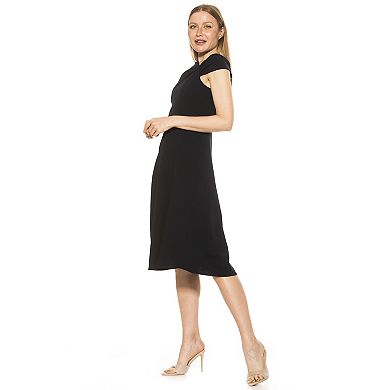 Women's ALEXIA ADMOR Mariah Asymmetrical Fit & Flare Midi Dress