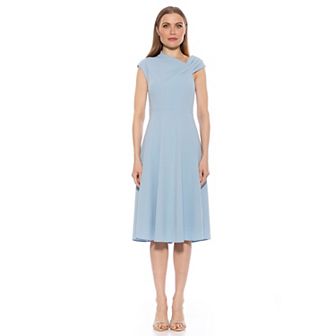 Women's ALEXIA ADMOR Mariah Asymmetrical Fit & Flare Midi Dress