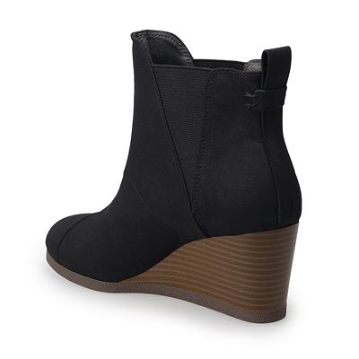 Wedge Bootie Toms Boots Womens TOMS Women's Maude Soft Suede Side