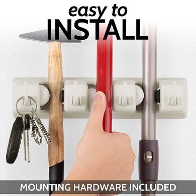 Zulay Home Mop and Broom Organizer Wall Mount