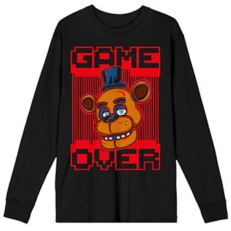 Men's Five Nights At Freddys Face Long Sleeve Tee