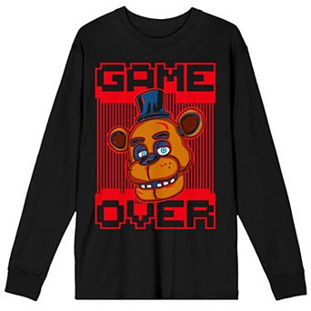 Men's Five Nights At Freddys Face Long Sleeve Tee
