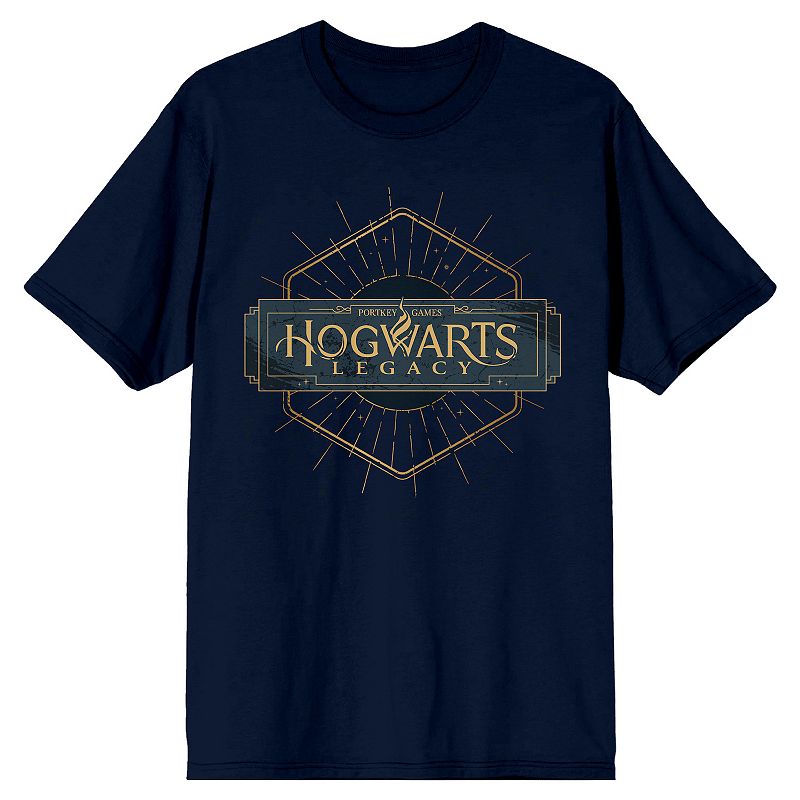 Licensed Character Men's Hogwarts Legacy Hexagon Logo Tee, Size: Small, Blue