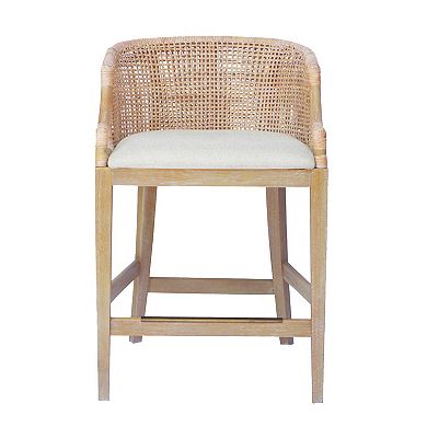 Martha Stewart Playa 25" Handcrafted Rattan Counter Stool