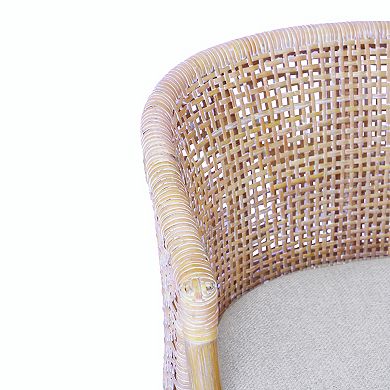Martha Stewart Playa 25" Handcrafted Rattan Counter Stool