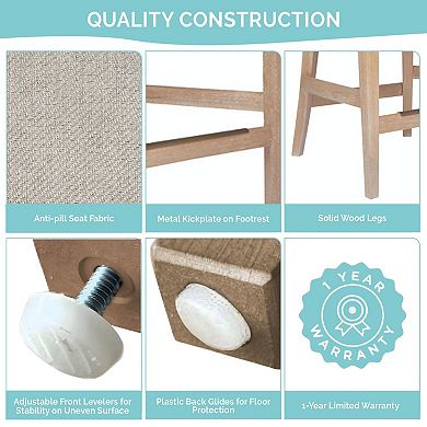 Martha Stewart Playa 25" Handcrafted Rattan Counter Stool