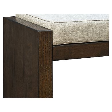 Madison Park Stanton Accent Bench with Lower Shelf