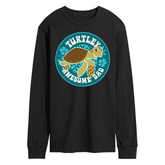 Disney/Pixar Finding Nemo Men's Turtley Awesome Dad Long Sleeve Graphic Tee