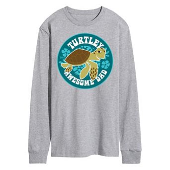 Disney/Pixar Finding Nemo Men's Turtley Awesome Dad Long Sleeve Graphic Tee