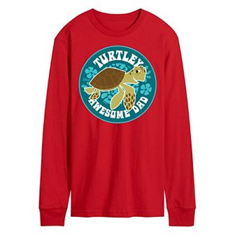 Disney/Pixar Finding Nemo Men's Turtley Awesome Dad Long Sleeve Graphic Tee