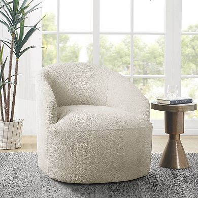 INK+IVY Bonn Upholstered Swivel Barrel Chair