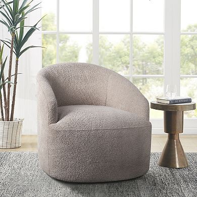 INK+IVY Bonn Upholstered Swivel Barrel Chair