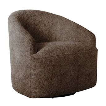 INK+IVY Bonn Upholstered Barrel Swivel Accent Chair