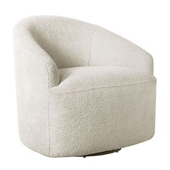 INK+IVY Bonn Upholstered Barrel Swivel Accent Chair
