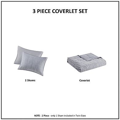 Beautyrest Guthrie Striated Cationic Dyed Coverlet Set with Shams