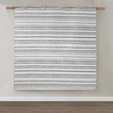 Madison Park Joshua 3-Piece Printed Microfiber Seersucker Coverlet Set with Shams