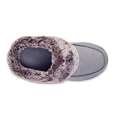 isotoner Faux-Fur Women's Memory Foam Comfort Hoodback Slippers
