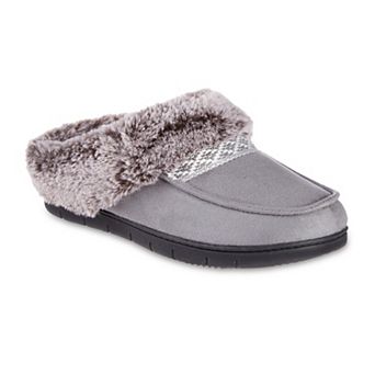 isotoner Faux-Fur Women's Memory Foam Comfort Hoodback Slippers