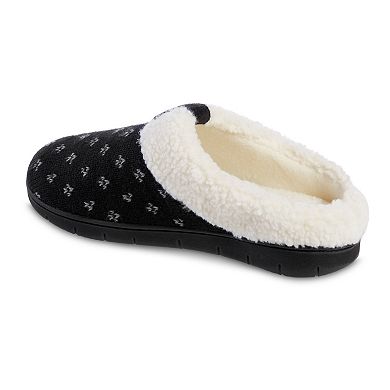isotoner Heritage Women's Memory Foam Fairisle Knit Hoodback Comfort Slippers
