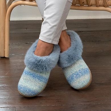 isotoner Marni Women's Memory Foam Knit Hoodback Comfort Slippers