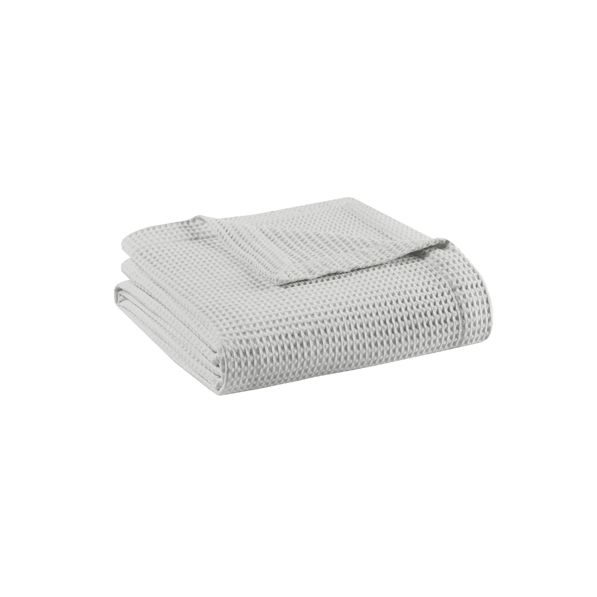 Madison Park Waffle Weave Lightweight Breathable Cotton Blanket, Gray