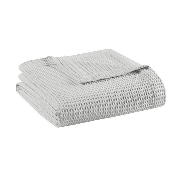 Beautyrest Waffle Weave Cotton Blanket - Gray (TWIN)