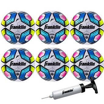 Franklin Sports Futsal Ball - 6 Pack with Pump