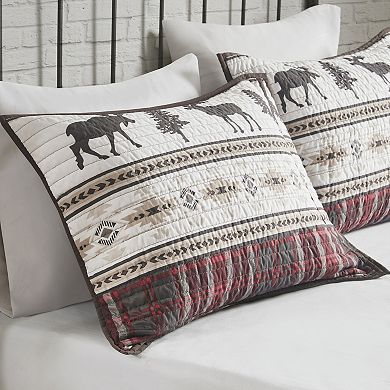 Woolrich Winter Valley 3-piece Oversized Microfiber Quilt Set with Shams