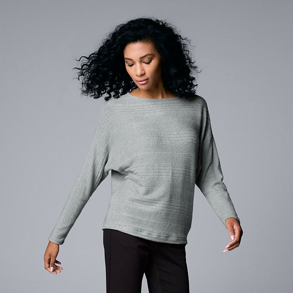 Women's Simply Vera Vera Wang Long Sleeve Cozy Dolman Top