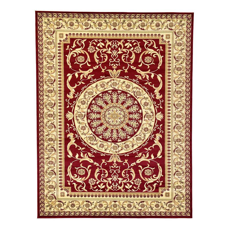 Unique Loom Napoleon Versailles Rug, Red, 8X11 Ft