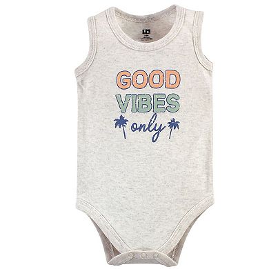 Hudson Baby Infant Boy Cotton Sleeveless Bodysuits 5pk, Gone Surfing, 6-9 Months