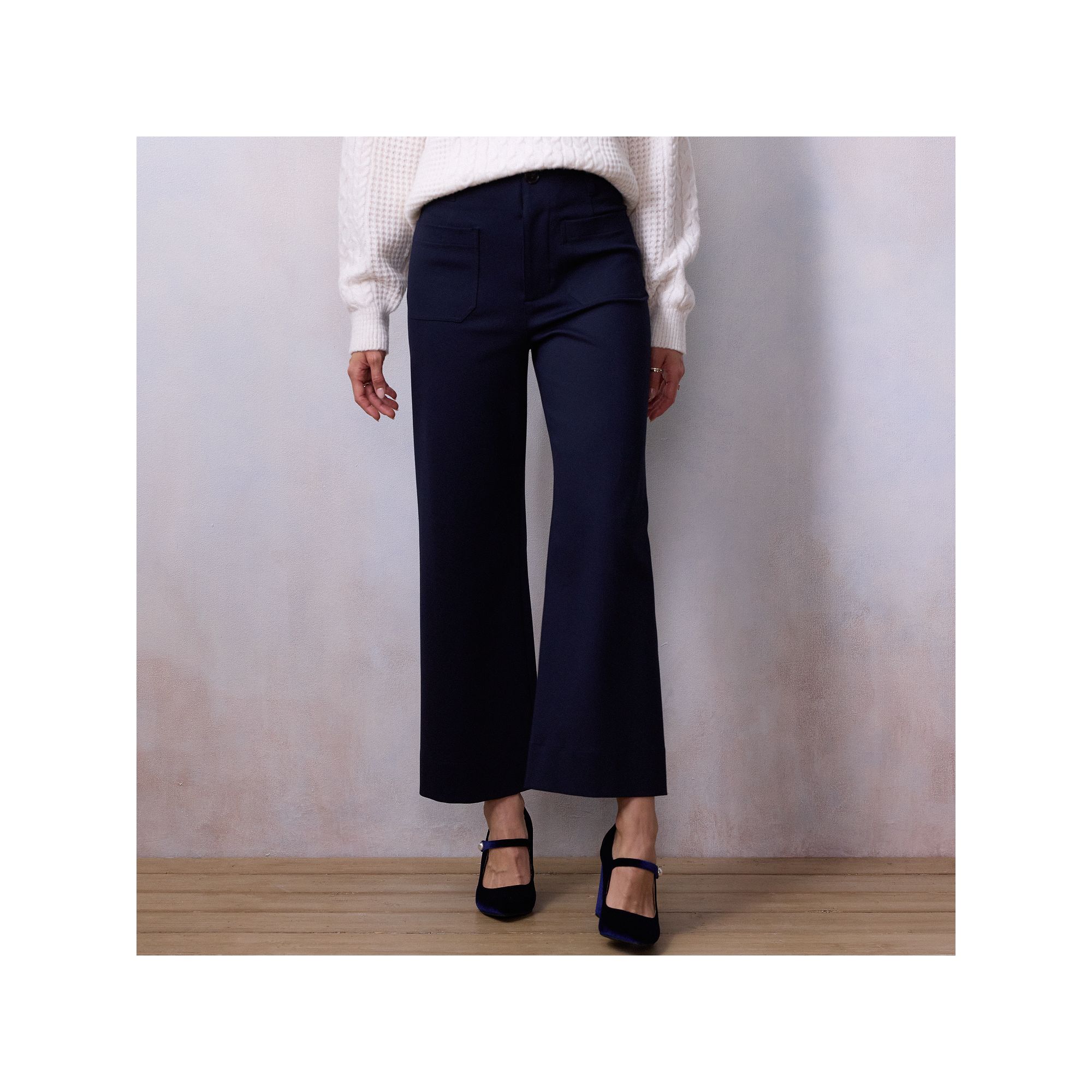 Womens LC Lauren Conrad Super High Rise Wildflower Wide Leg Crop Pants, Si