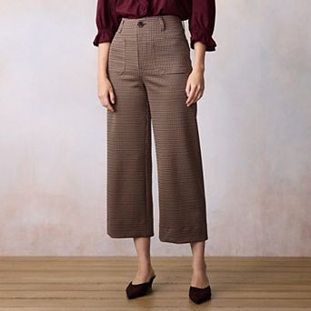 Women's LC Lauren Conrad Super High Rise Wildflower Wide Leg Crop Pants