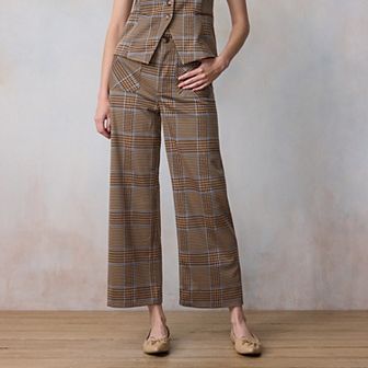 Women's LC Lauren Conrad Super High Rise Wildflower Wide Leg Crop Pants