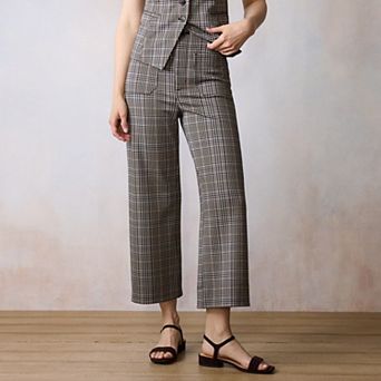 Women's LC Lauren Conrad Super High Rise Wildflower Wide Leg Crop Pants