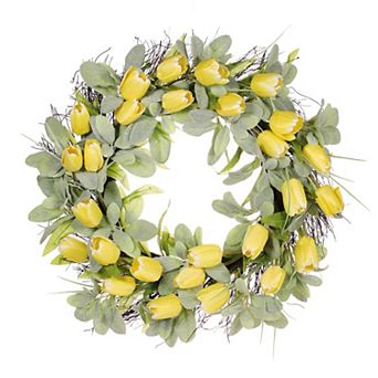 Puleo International Inc. Artificial Tulip Spring Wreath