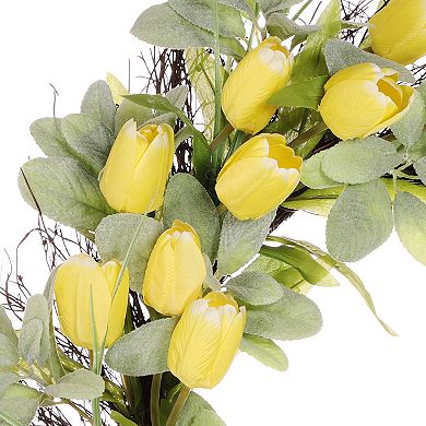 Puleo International Inc. Artificial Tulip Spring Wreath