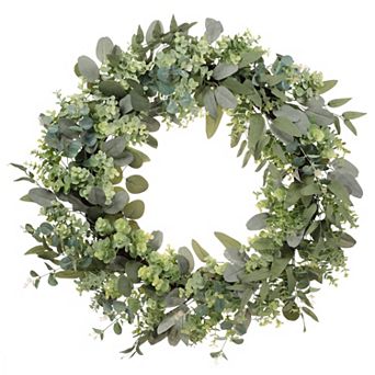 PULEO INTERNATIONAL Artificial Eucalyptus Spring Wreath