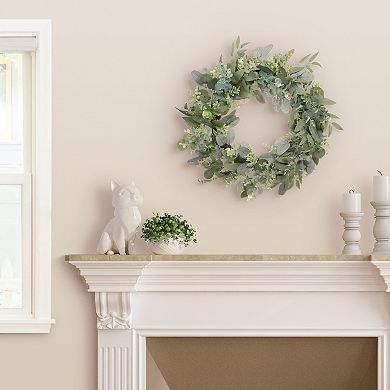 Puleo International Inc. Artificial Eucalyptus Spring Wreath